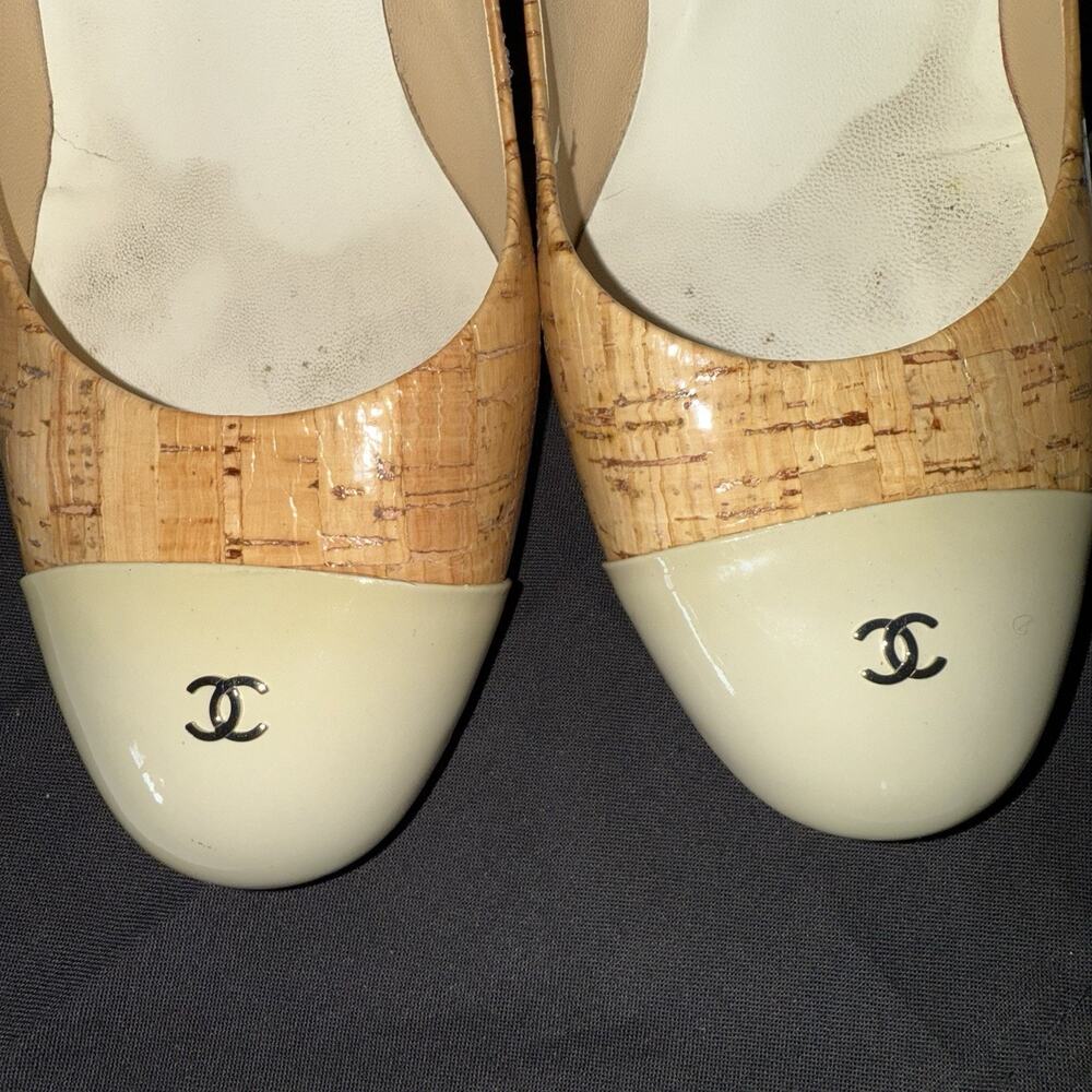 Chanel Patent Leather Polished Wood Design Classic Luxury Pump Heels EU 42 US 11 - Picture 12 of 16